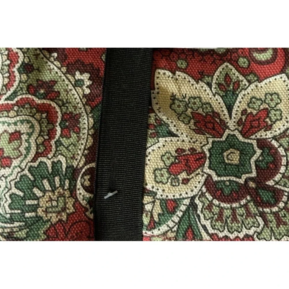 Ralph Lauren Christmas Jacobean Paisley Napkins Fabric Holiday Red Set Of 4